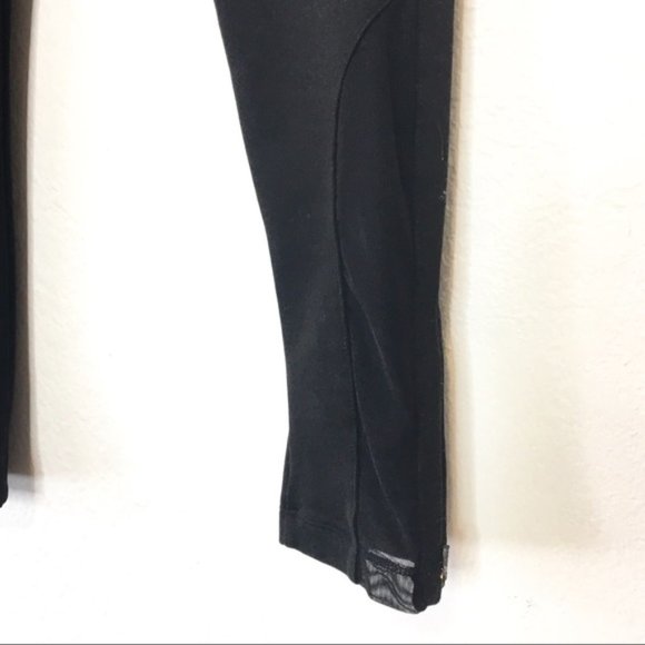 Puma Leggings Sheer Panel & Zip Leg XS Black 1255 - Picture 3 of 8